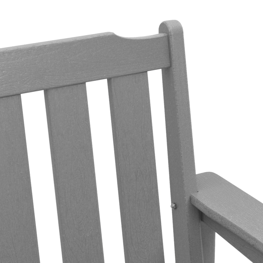 Panchina da giardino Grigio chiaro 120 cm HDPE