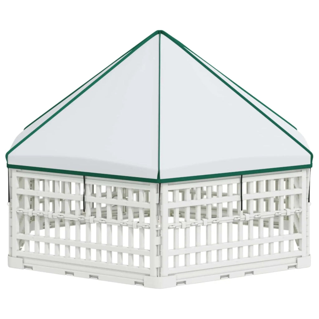 Panchetto per Cani a 6 Pannelli Bianco 122 x 106 x 79 cm 42027218