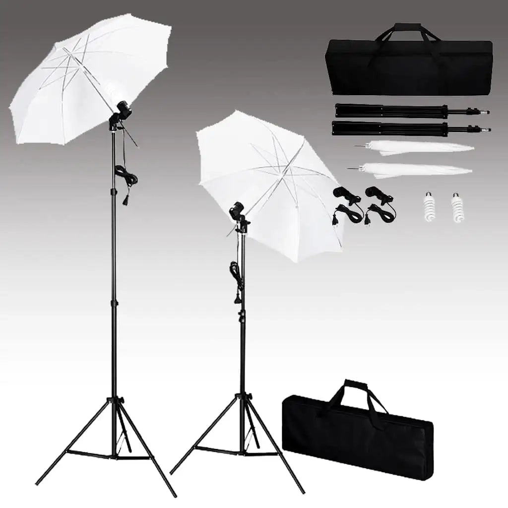 Kit Studio Fotografico con Fondale Luci e Ombrelli CFW6196183