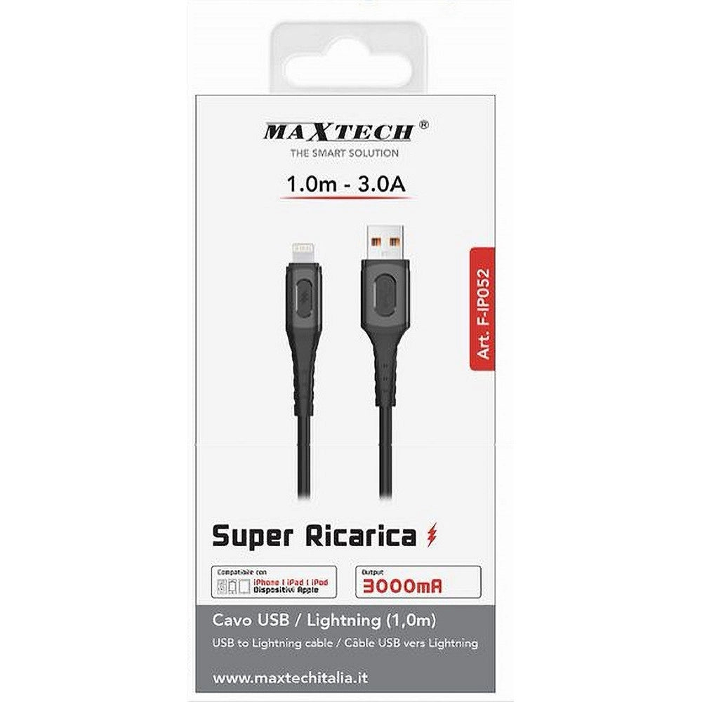 Trade Shop - Cavo Ricarica Super Trasmissione Dati Usb A Lightning 3a 1mt Iphone Ipad F-ip052 -