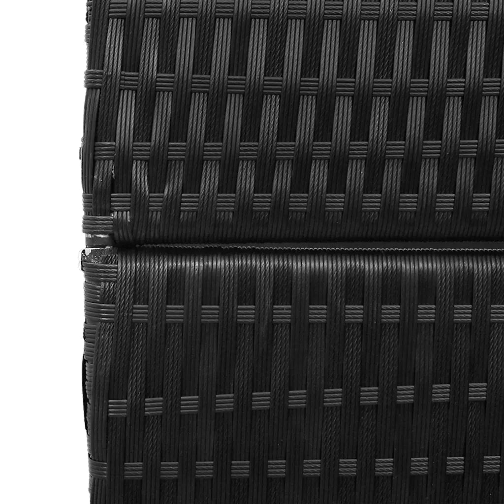 Divider per stanze | Paravento | Divisorio Ambienti Nero 195 x 180 cm polyrattan