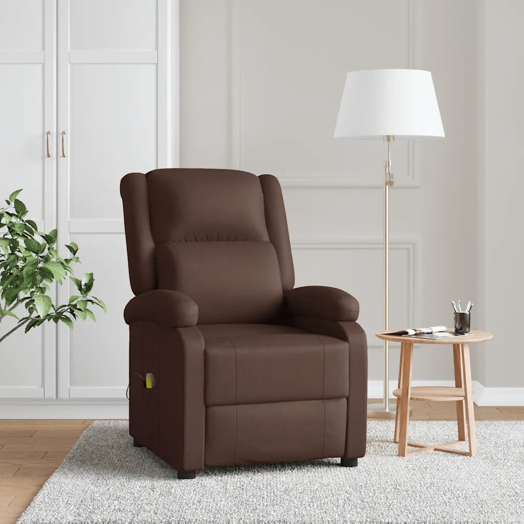 Divano Sedia-Poltrona Massaggiante Marrone in Similpelle 454750