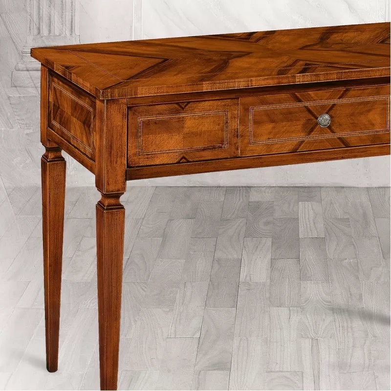 Consolle in legno intarsiata 1 cassetto misure l.103 p.44 h.80 - Mobili 2G