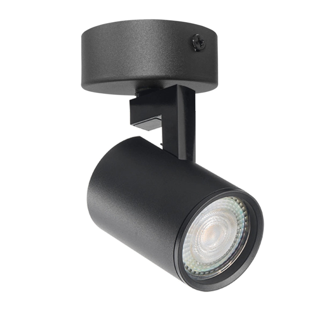 Faretto parete/soffitto nero 1xGU10 10W Polux LYNX