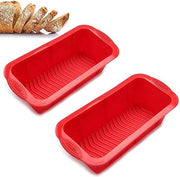 Due pezzi di forma rettangolare per torte in silicone, forno per pane in silicone, forma per torte per toast facile da pulire, ideale per pane casalingo