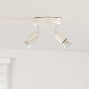 Faretto da soffitto con i riflettori Nichel 12 x 8 cm Acciaio 4108208