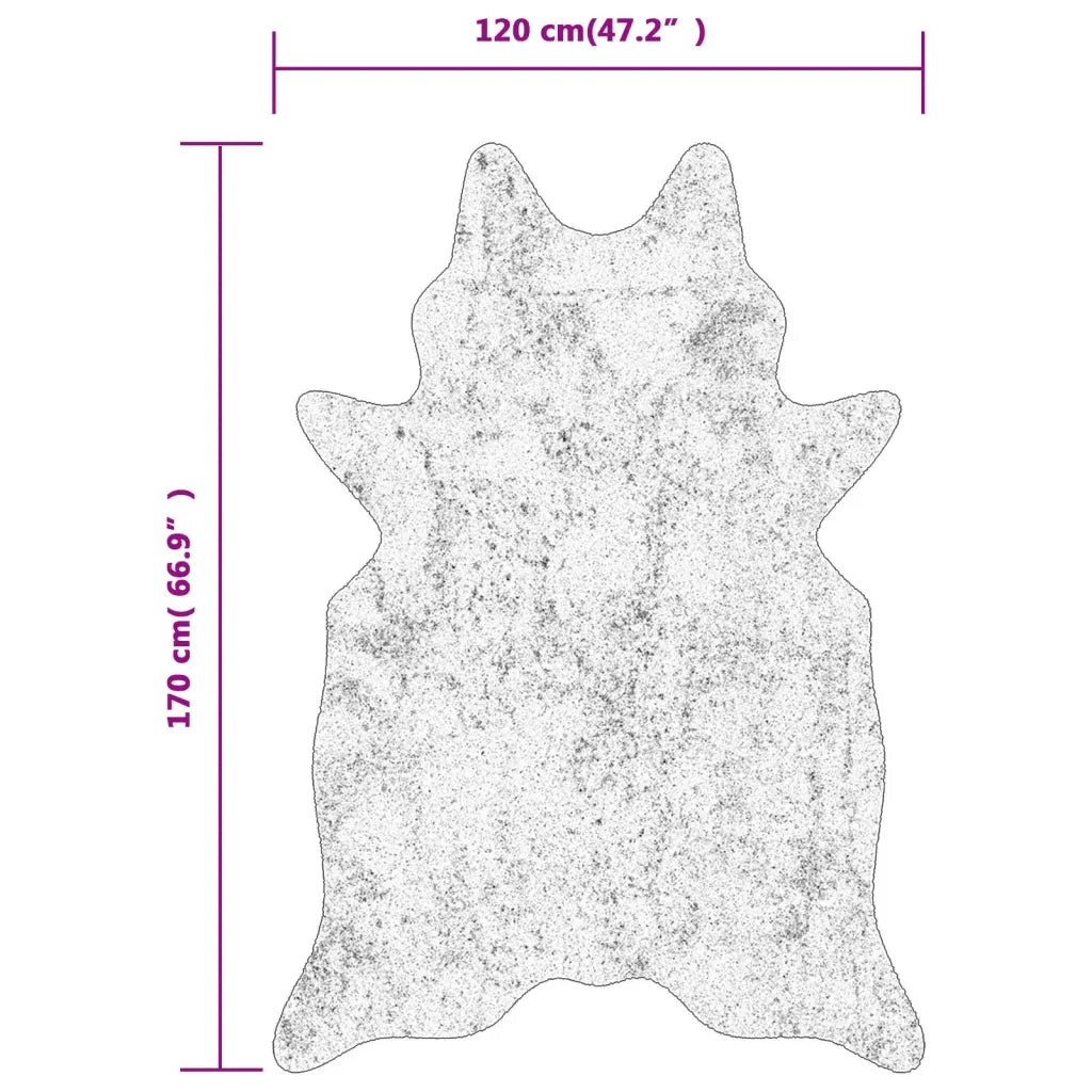 Tappeto Marrone e Bianco 120x170cm Mucca Lavabile 136624