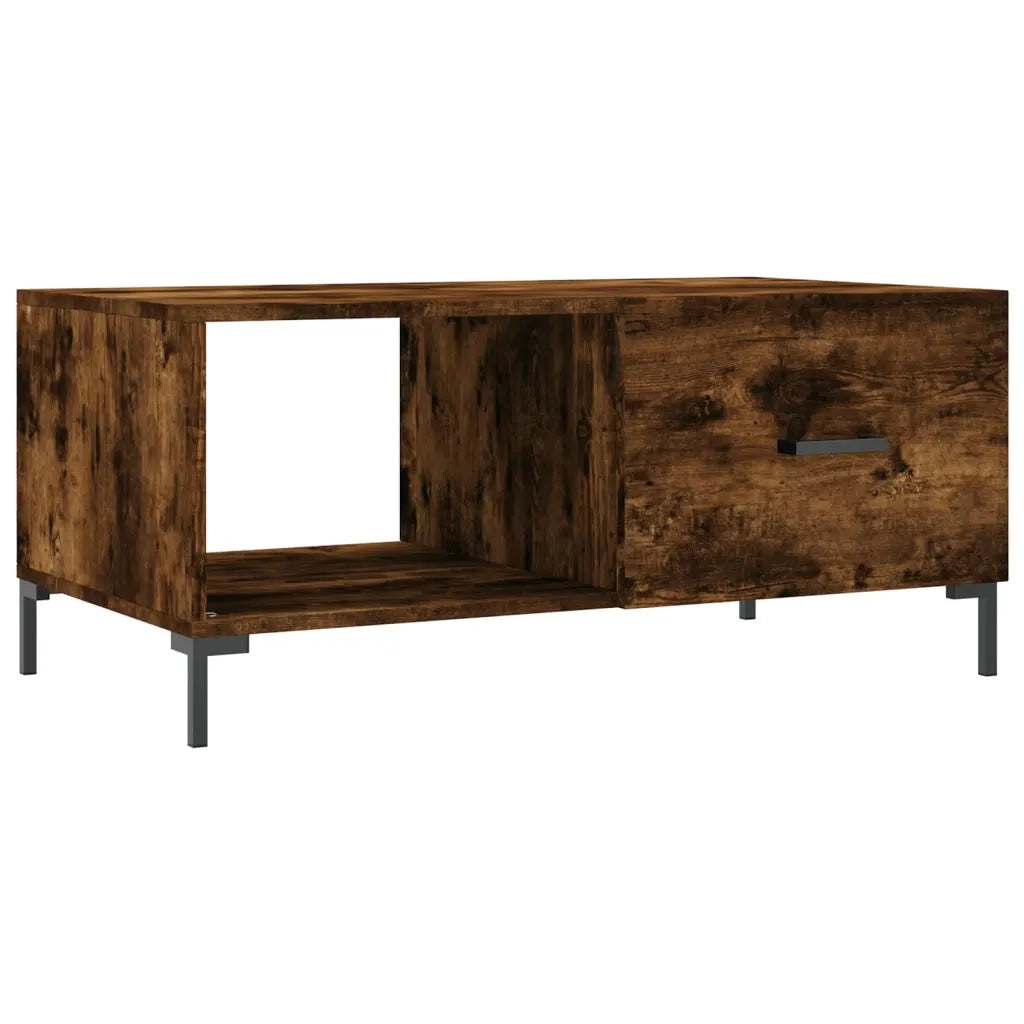 Tavolino da Salotto Rovere Fumo 90x50x40cm in Legno Multistratocod mxl 128798