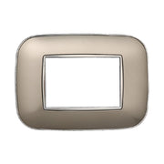 Placca Orbis Serie Moon 3P Colore Titanio Compatibile Con Bticino Axolute