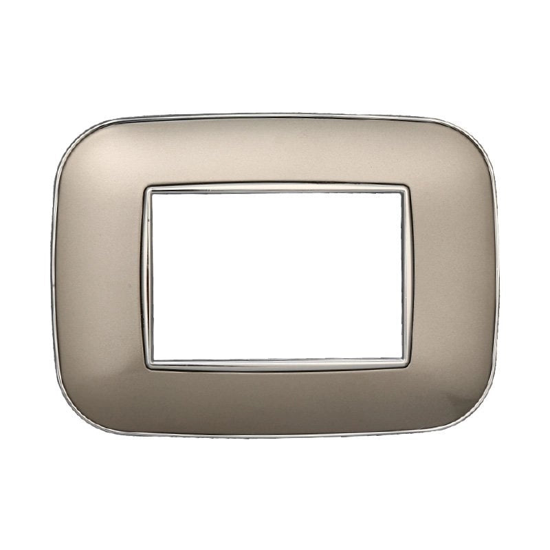 Placca Orbis Serie Moon 3P Colore Titanio Compatibile Con Bticino Axolute