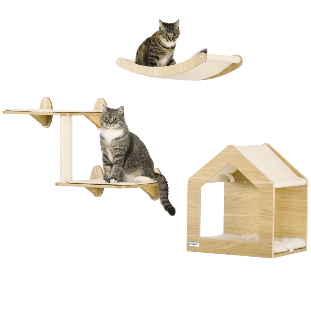 Letto per Gatti con Scaffale Amaca e Tiragraffi ¨C zephmum ¨C Roble