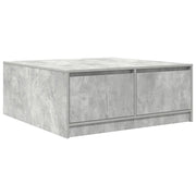 Tavolino da salotto | Tavolino da caff¨¨ | Tavolino da Soggiorno con Cassetti Grigio Cemento 100x100x40 cm