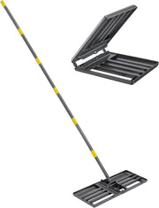 Racchetto pieghevole da 220 cm con manico - Base robusta in metallo nero per livellamento prato
