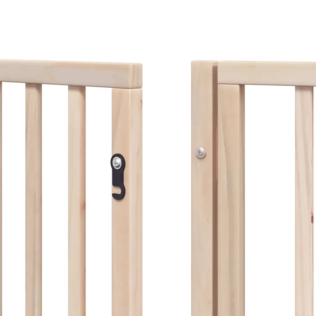 Cancello per Cani Pieghevole 6 Pannelli 480 cm Legno di Pioppo CFW1811639