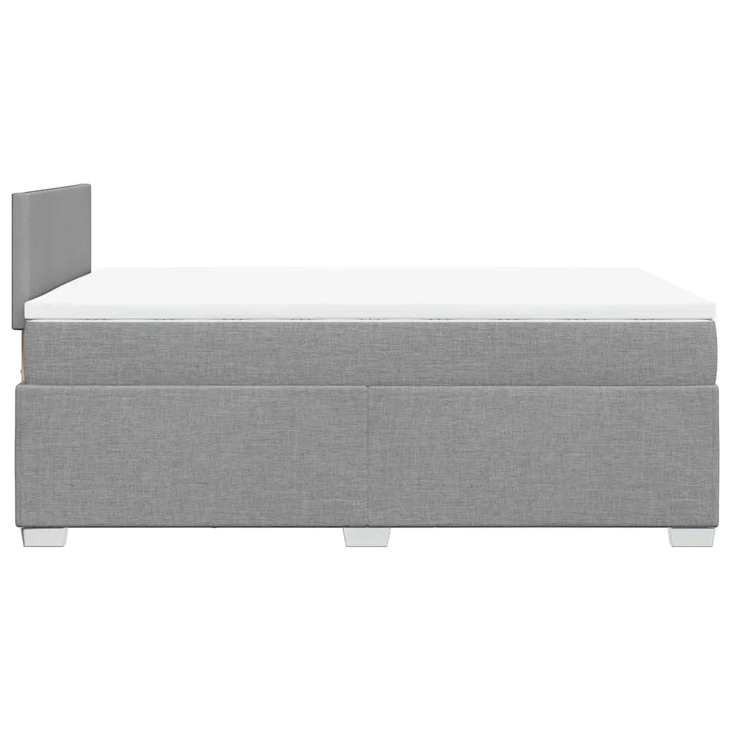 Giroletto a Molle con Materasso Grigio Chiaro 120x190cm Tessuto