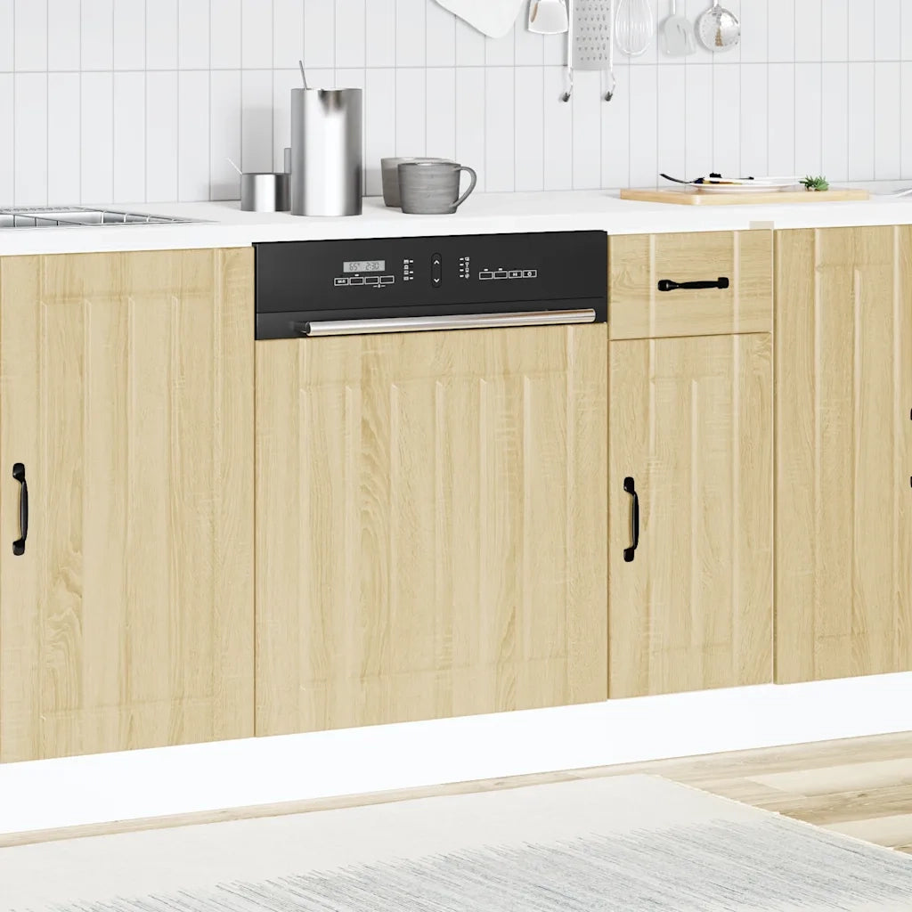 Pannello Lavastoviglie Lucca Rovere Sonoma in Legno Multistrato