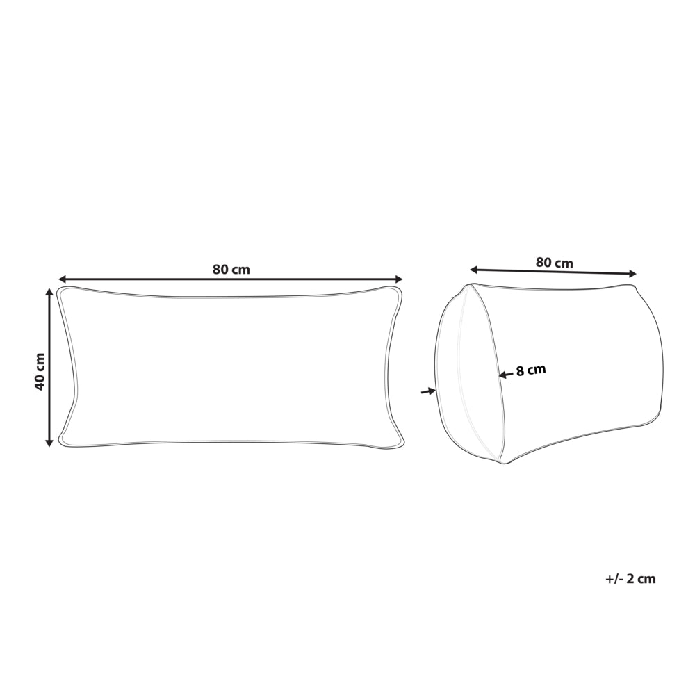 Cuscino da letto guanciale Cotone Bianco Piumino D'anatra e Piume 40 x 80 cm Medio Morbido