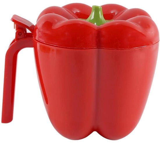 Cassa per erbe a forma di peperoncino - 4 celle - in plastica - contenitore per erbe - contenitore per conservazione - facile da pulire