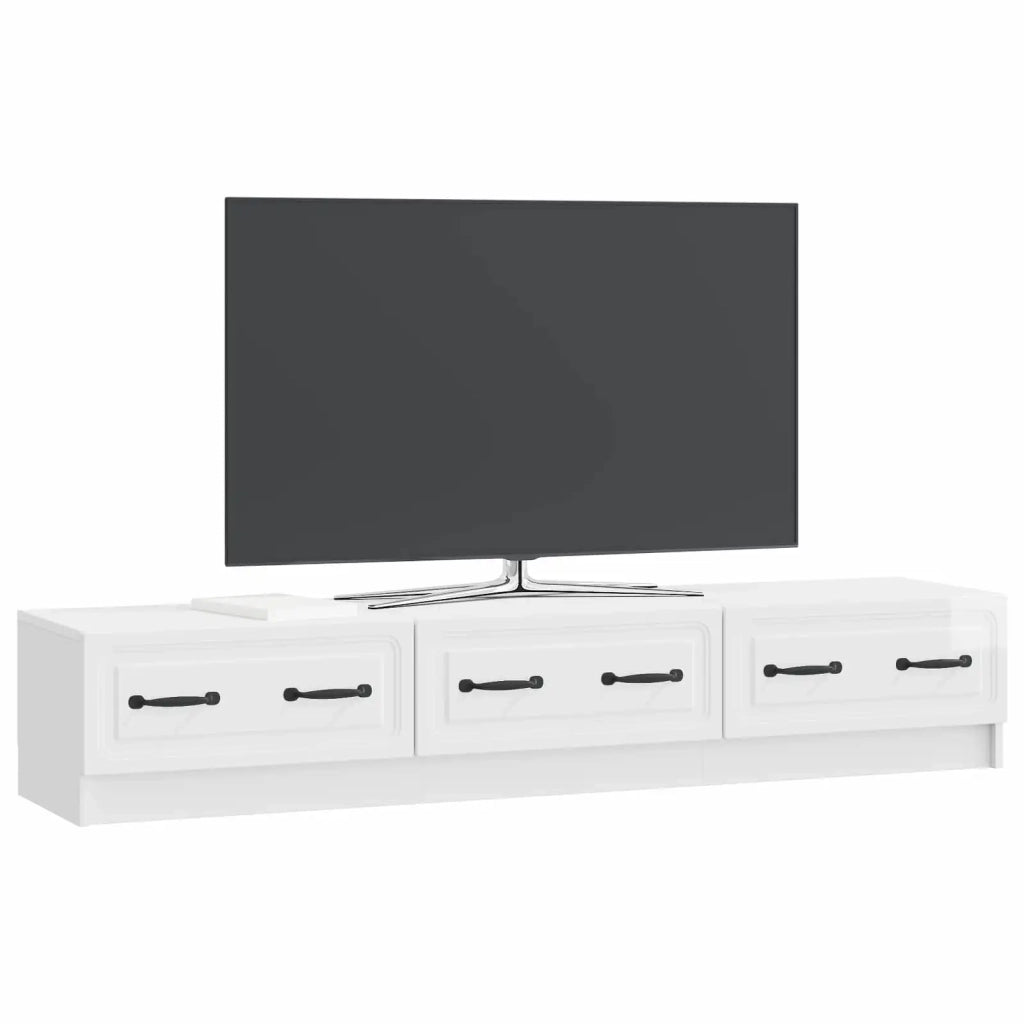 Mobile TV Bianco Lucido 147 x 34,5 x 27 cm Legno ingegnerizzato 895859