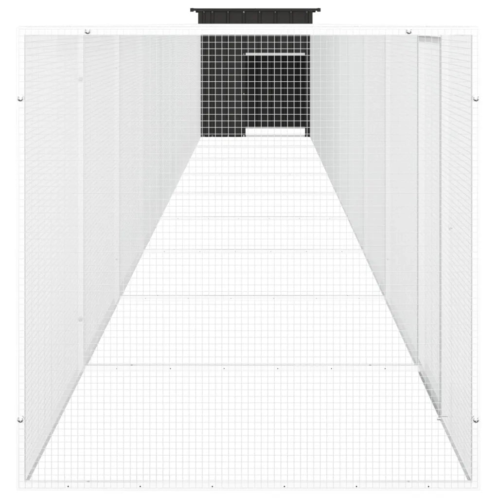 Gabbia per Polli Antracite 1000x91x100 cm Acciaio Zincato 3106459