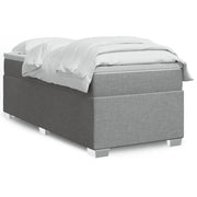 Giroletto a Molle con Materasso Grigio Chiaro 80x200 cm Tessuto