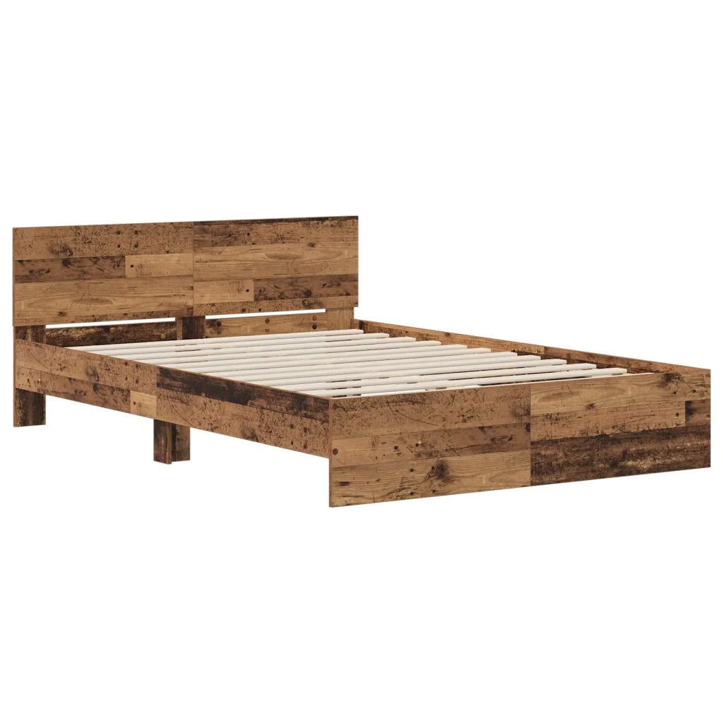 Struttura letto con testata Legno antico 160 x 200 cm 3445771