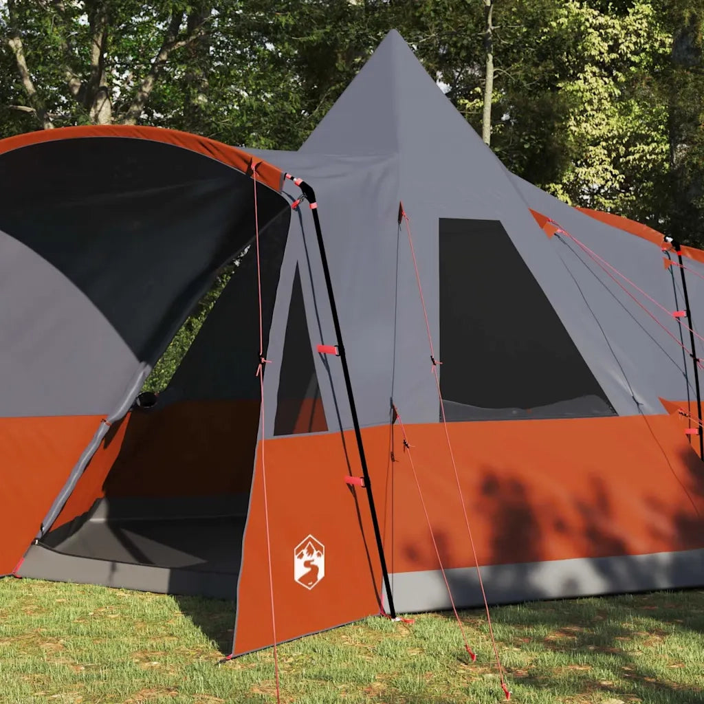 Tenda Teepee per 8 Persone 8 persona Grigio e arancione 42003998
