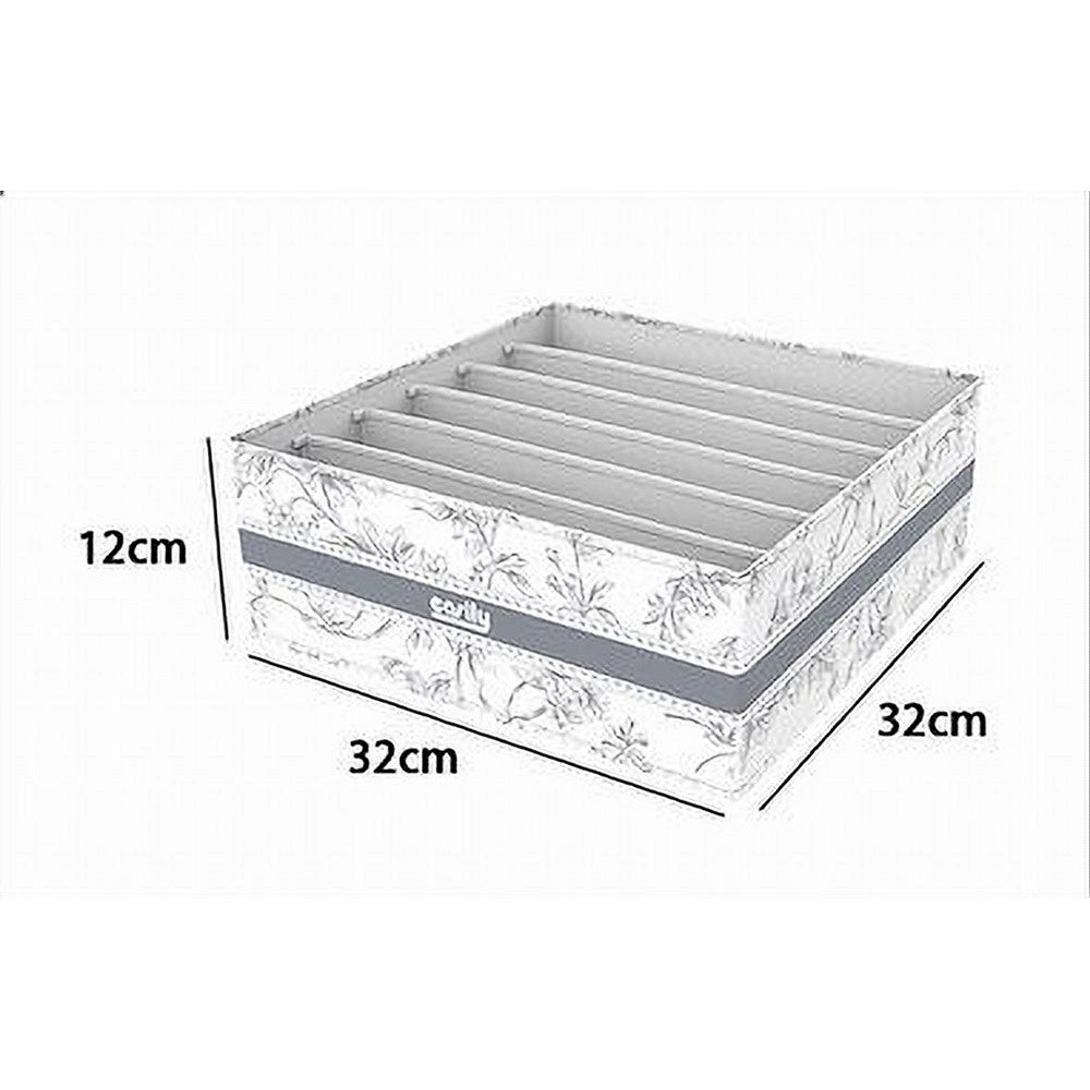 Trade Shop - Organizer Per Armadio 6 Scomparti Scatola Salvaspazio 32x32x12 Cm Fantasia 87329 -