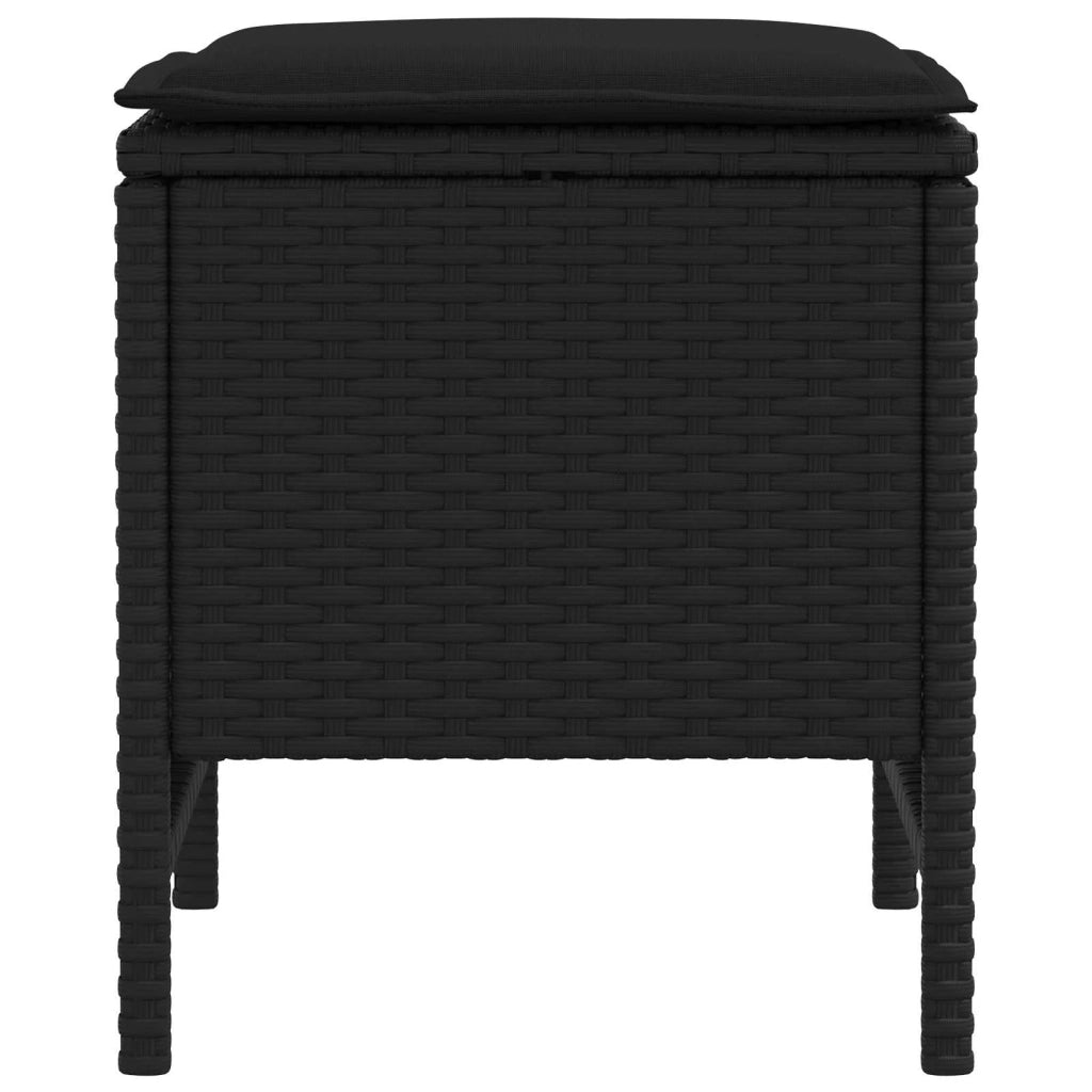 Poggiapiedi da Giardino 2 Pezzo Nero 38 x 38 x 45 cm 42025383