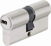 KEC-SNPZ - Cilindro a bottone per porte esterne, 40 x 30, nichelato opaco