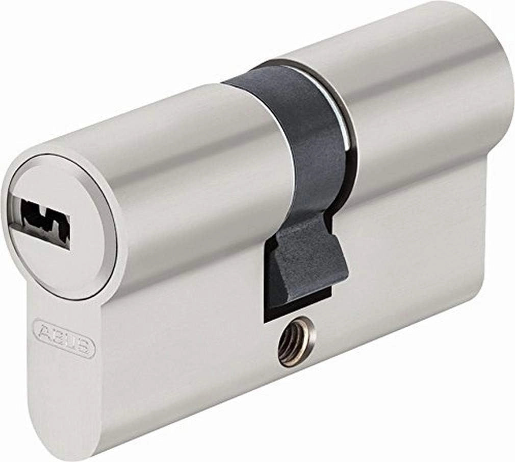 KEC-SNPZ - Cilindro a bottone per porte esterne, 40 x 30, nichelato opaco