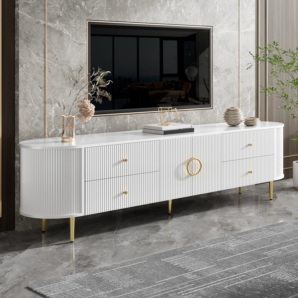 Mobile TV Lowboard ¨C MINIMAL ¨C MDF, Alluminio, Soggiorno