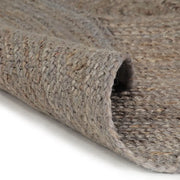 Tappeto Lavorato a Mano in Juta Rotondo 180 cm Grigio 343593