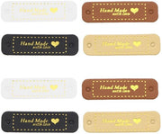 Etichette in pelle PU 80 pezzo - Decorative Label - Decorazione abbigliamento - Artigianato - Dimensioni 5,5 x 1,5 cm
