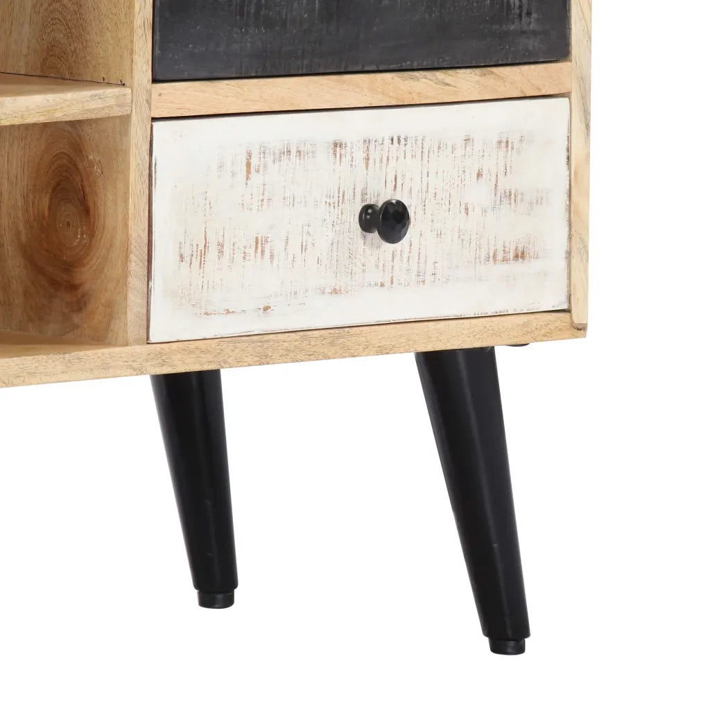 Mobile Porta TV-Credenza per TV 115x30x47 cm in Legno Massello di Mango