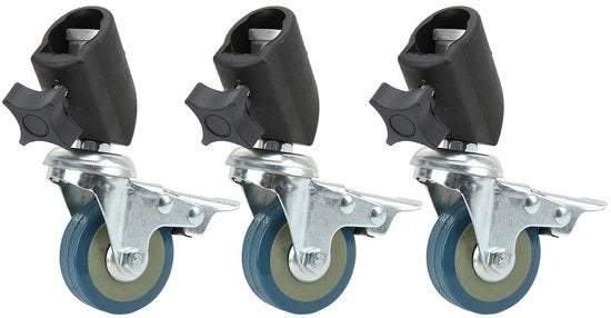 Set di tre giunti di sterzo con freno - Diametro di sterzo 50 mm - Calibro 22 mm - Adatto per stativi fotografici - Giunti di sterzo per stativi