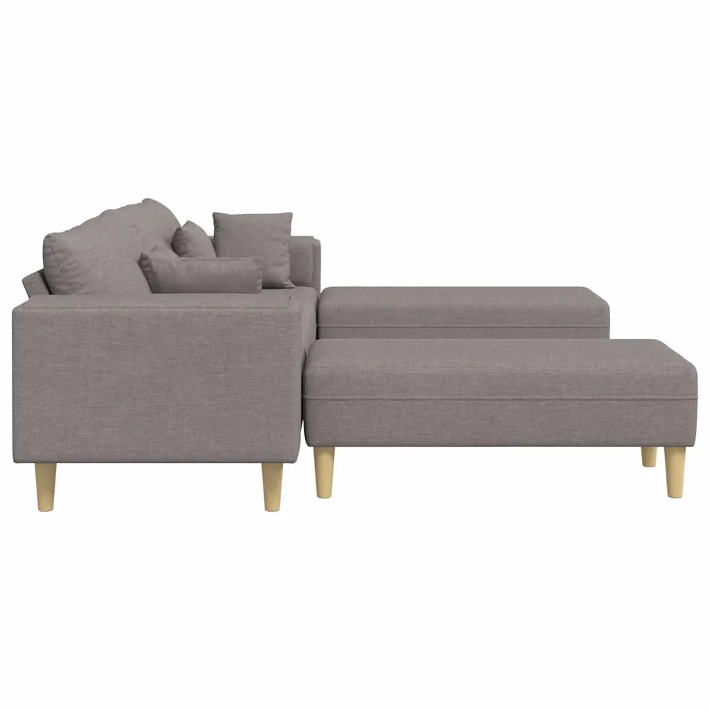 vidaXL Divano in tessuto con cuscino 3 pcs Talpa 208 cm Tessuto