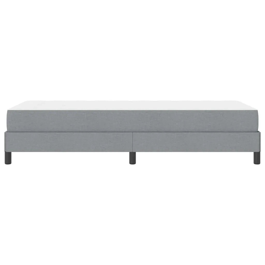 vidaXL Letto a molle con materasso Grigio chiaro 100 x 200 cm Tessuto