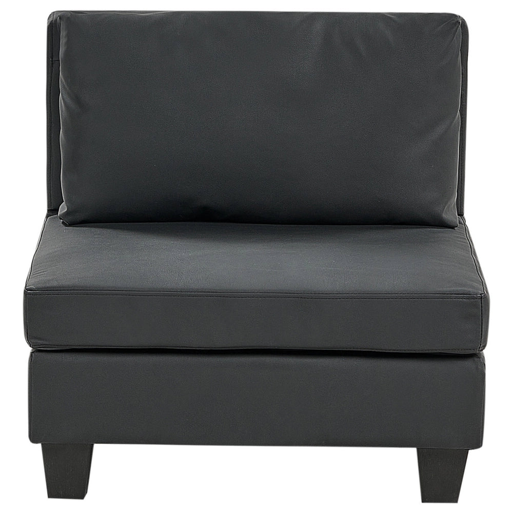 Poltrona imbottita in tessuto nero a 1 posto sezione modulare stile moderno scandinavo soggiorno