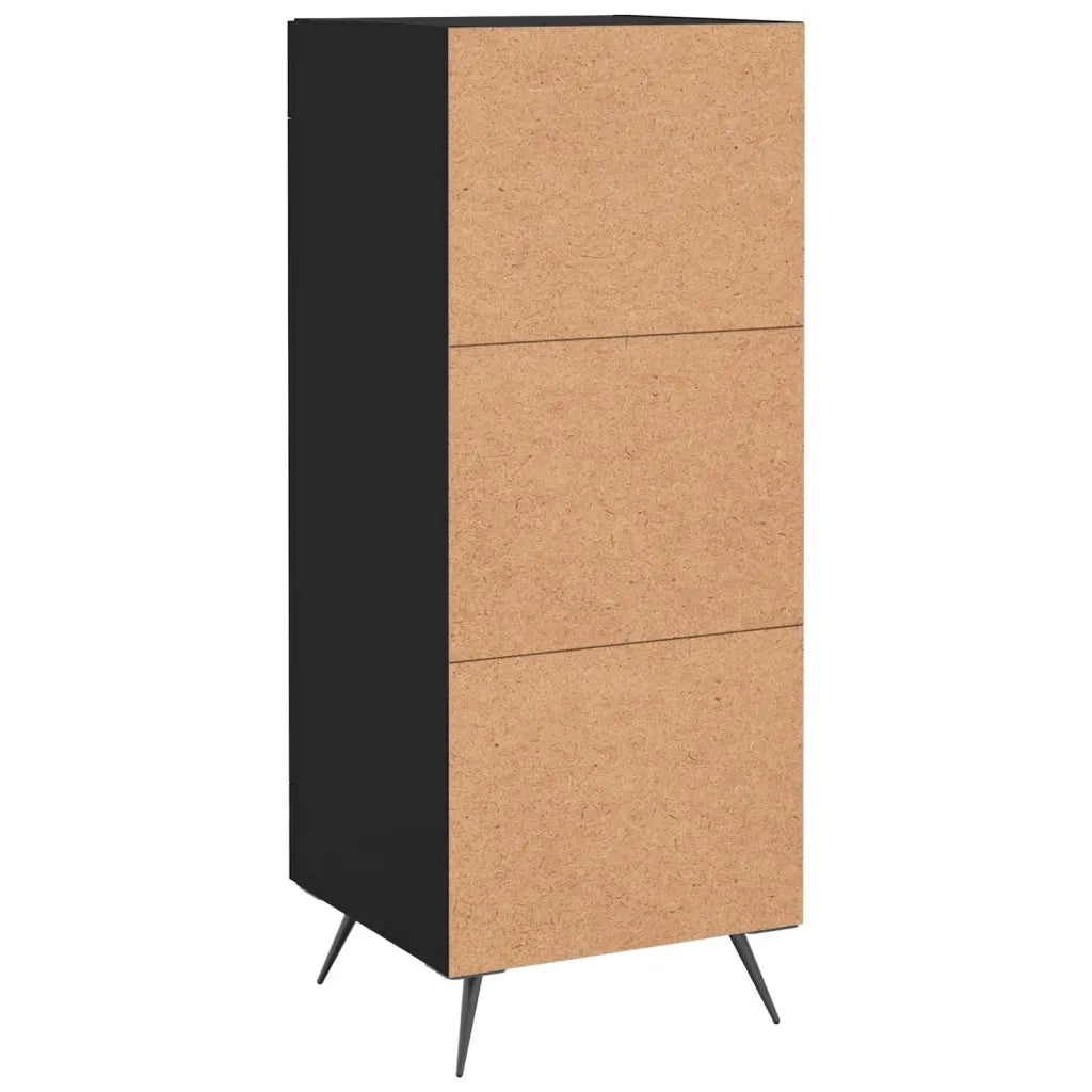 Credenza Nero 34,5x34x90 cm in Legno Multistrato 830413