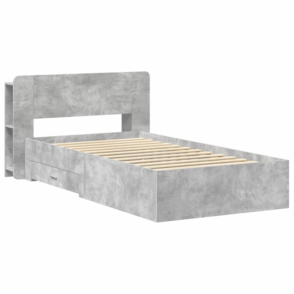 Telaio del letto con storage Grigio Cemento 80 x 200 cm 3433703