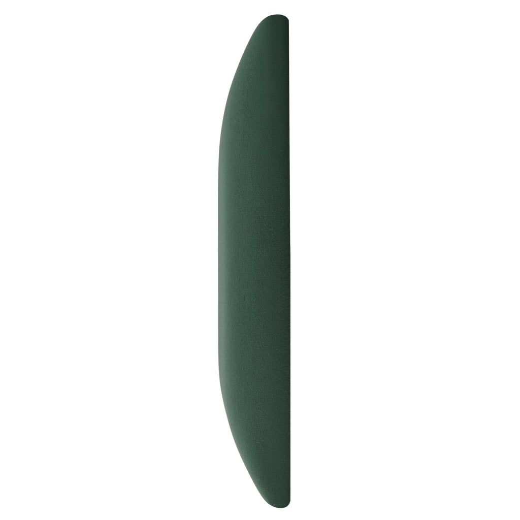 Set Carpino di 2 Pannelli Murali Imbottiti Rivestiti in Tessuto Velluto Verde Scuro 90x30 cm [neu.haus]