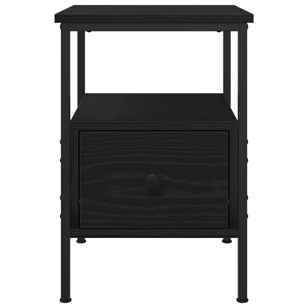 Comodini 2 pcs Rovere Nero 34x36x50 cm Legno ingegnerizzato