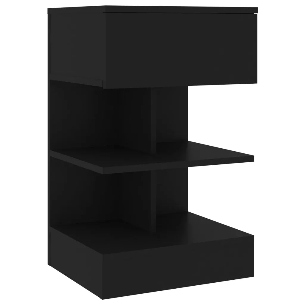 Comodini 2 pz-Set di 2 Tavolino da notte Neri 40x35x65 cm