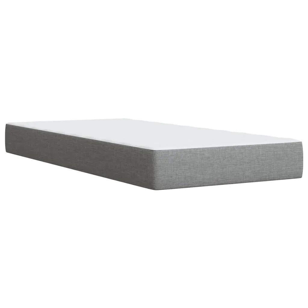 vidaXL Giroletto a Molle con Materasso Grigio Chiaro 90x190 cm Tessuto