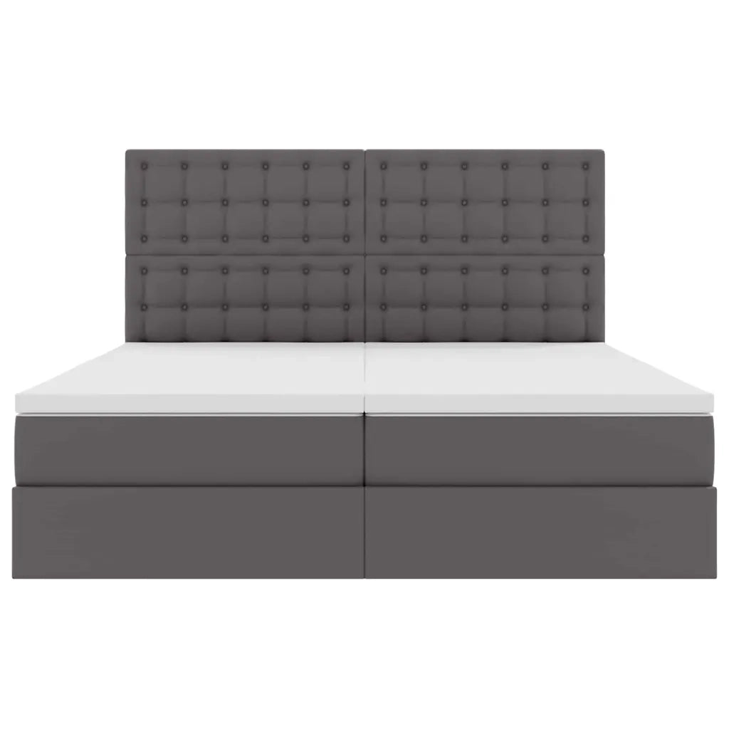 Letto con contenitore e materasso Grigio 180 x 200 cm