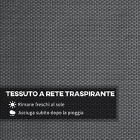 Coprisedile per Dondolo da Giardino 115x48x48cm in Tessuto a Rete Grigio