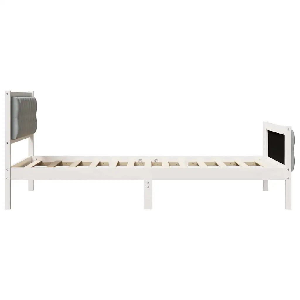 Struttura del letto Grigio chiaro 100 x 200 cm Pino massello 878423