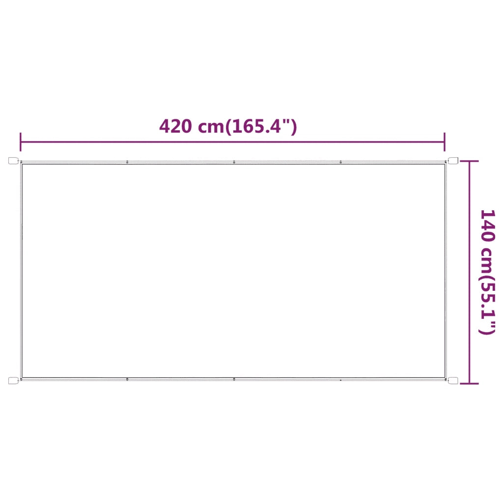 Paravento Verticale Verde Chiaro 140x420 cm in Tessuto Oxford CFW5748120