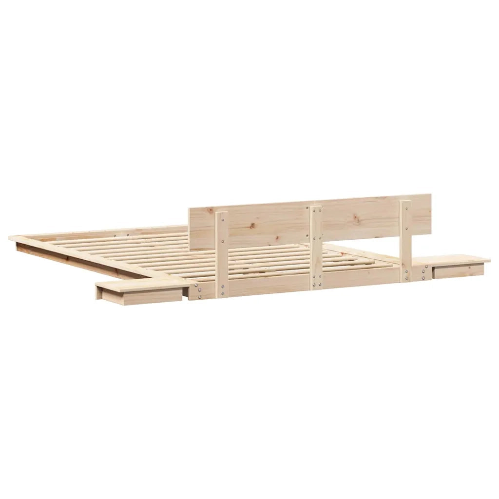 Struttura del letto Marrone 120 x 190 cm legno
